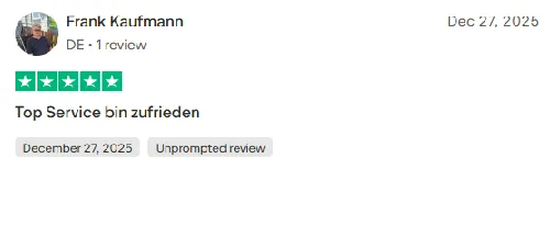 Trustpilot 4.5 Excellent - Top Service bin zufrieden.