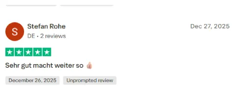 Trustpilot 4.5 Excellent - Sehr gut macht weiter so 👍🏻